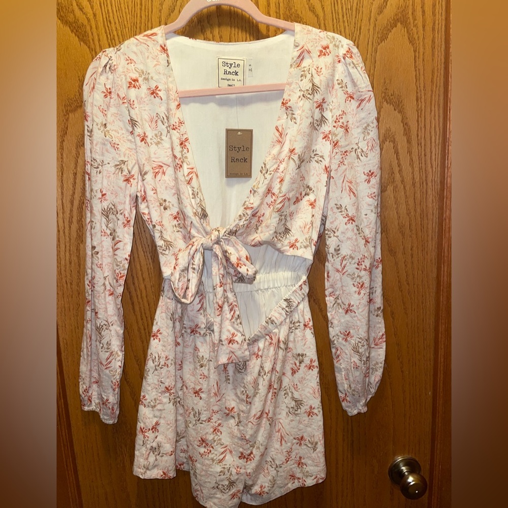 Style Rack, Romper with Tie Front